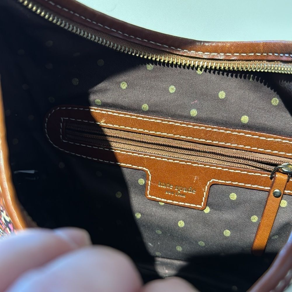 Kate Spade Vintage Paisley Floral Small Zippered Hobo Bag - Picture 7 of 9